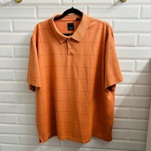 Arrow 1851 Men's Orange Windowpane Polo Shirt
